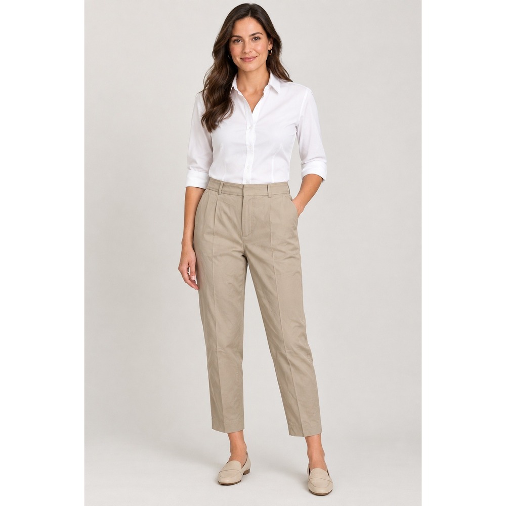 Everlane The Tencel Way-High Taper Pant Ash Brown Size 14 New With Tags